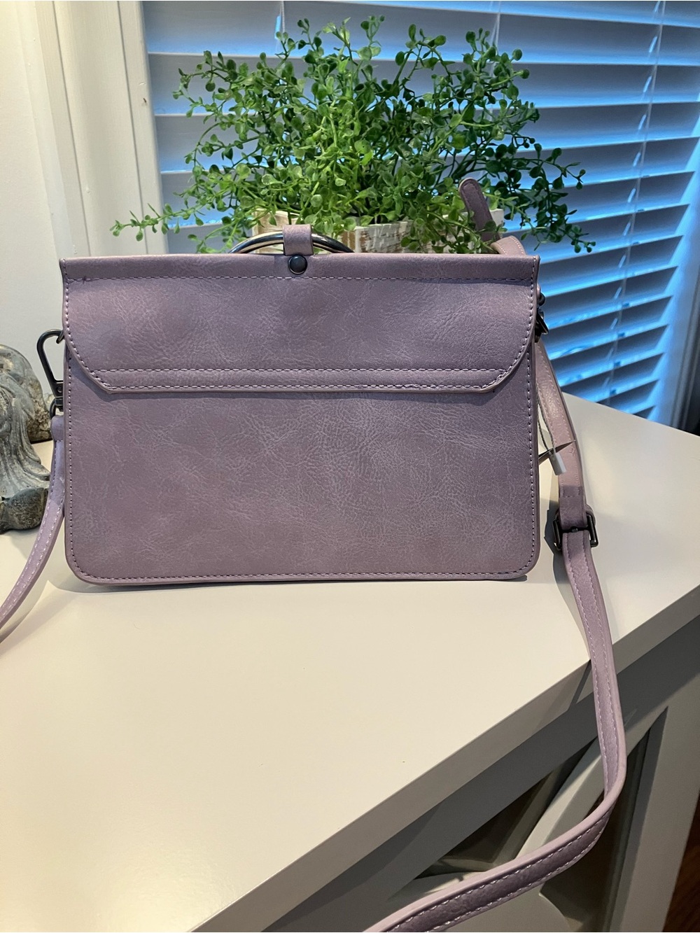 Joy Susan Lilac Crossbody Bag with Metal Ring - Picture 3 of 7